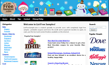 ListFreeSamples dot com