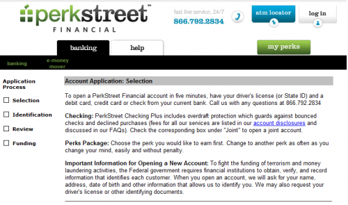 PerkStreet Account Opening Process
