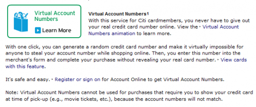 Citi Virtual Credit Card Numbers