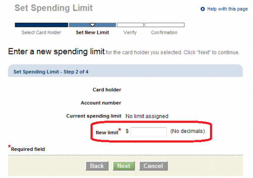 Ink Cash Business Card from Chase - Spending Limits