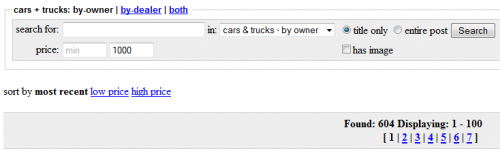 Cars Under 1000 - Craigslist Search