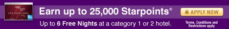Starwood Preferred Guest Credit Card from American Express Banner