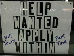 Part Time Job Help Wanted Sign Part Time Job Help Wanted Sign