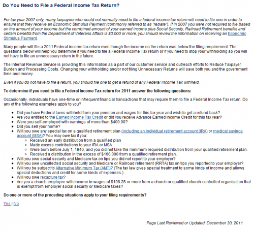 Minimum Income to File Taxes Questions from IRS Minimum Income to File Taxes Questions from IRS