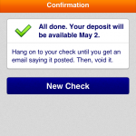ING Direct Checkmate Deposit Confirmation