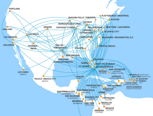 Spirit Airlines Route Map Spirit Airlines Route Map