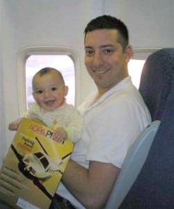 Jason Steele Flying with Daughter