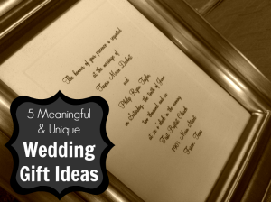 unique wedding gift ideas