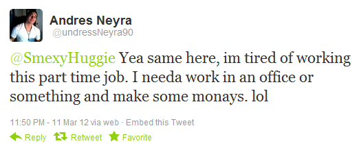 Tweet from the Underemployed Tweet from the Underemployed