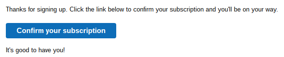Confirm Your Subscription Sample